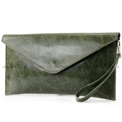 modamoda de - T106G -  ital Clutch Unterarmtasche Glattleder