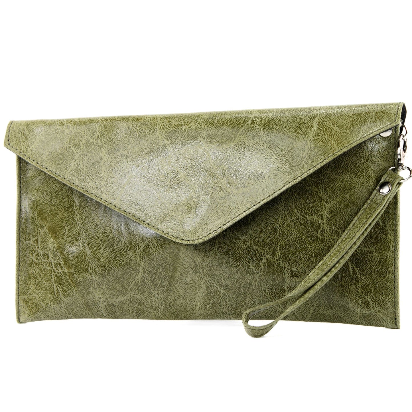 modamoda de - T106G -  ital Clutch Unterarmtasche Glattleder