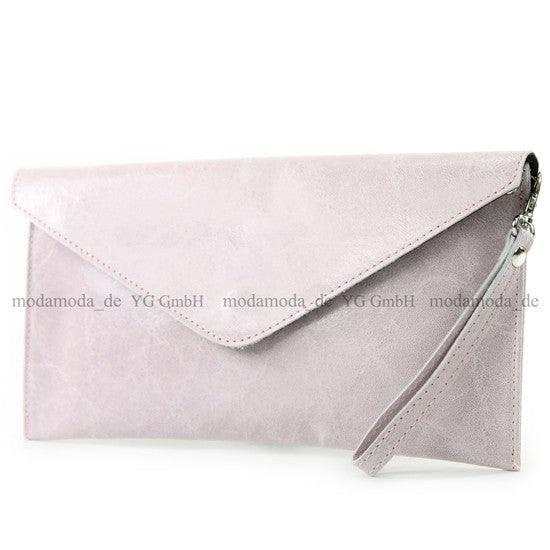 modamoda de - T106G -  ital Clutch Unterarmtasche Glattleder