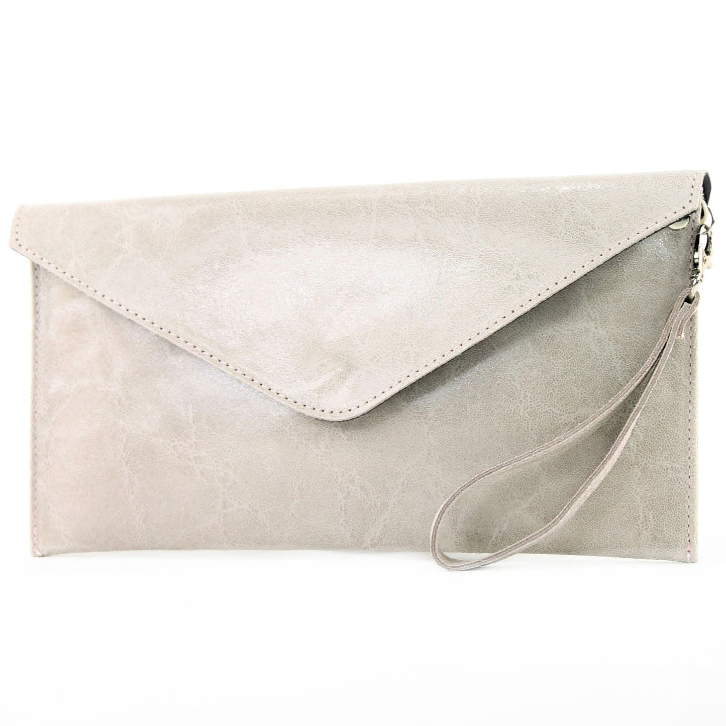 modamoda de - T106G -  ital Clutch Unterarmtasche Glattleder