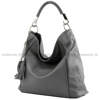 modamoda de - T108 - ital. Schultertasche aus Leder DIN A4