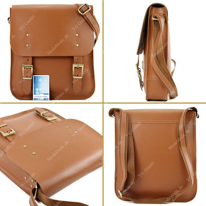 modamoda de - T109 - ital Umhängetasche aus Leder Unisex