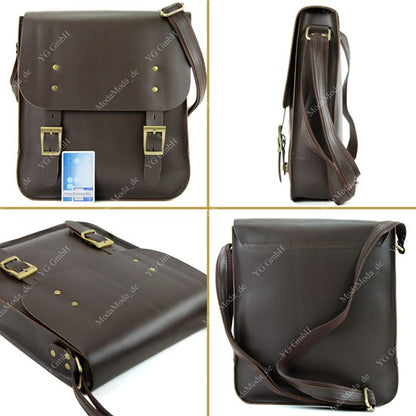 modamoda de - T109 - ital Umhängetasche aus Leder Unisex
