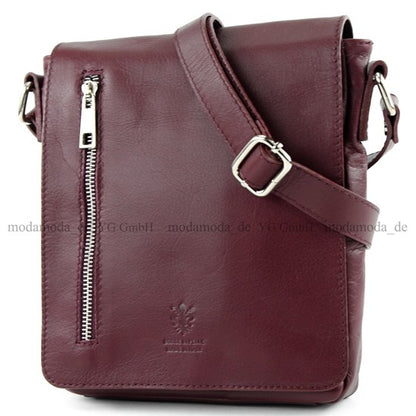 modamoda de - T116 - Ital. Messengertasche aus Nappaleder