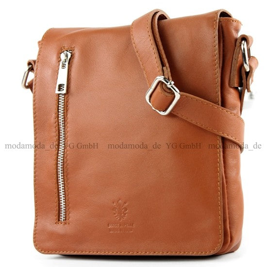 modamoda de - T116 - Ital. Messengertasche aus Nappaleder