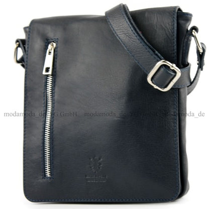 modamoda de - T116 - Ital. Messengertasche aus Nappaleder