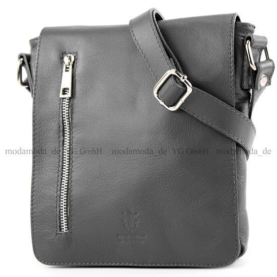 modamoda de - T116 - Ital. Messengertasche aus Nappaleder