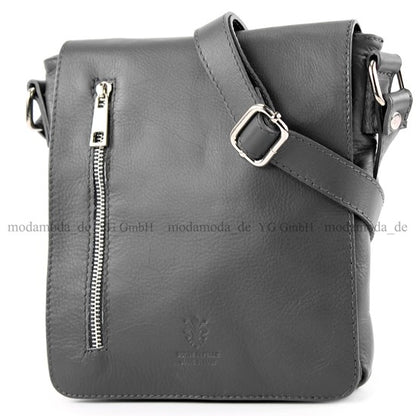 modamoda de - T116 - Ital. Messengertasche aus Nappaleder