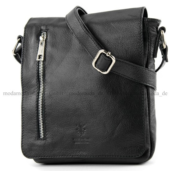modamoda de - T116 - Ital. Messengertasche aus Nappaleder