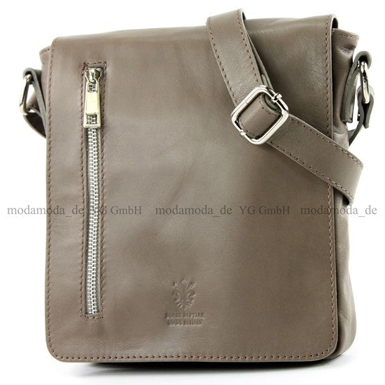 modamoda de - T116 - Ital. Messengertasche aus Nappaleder