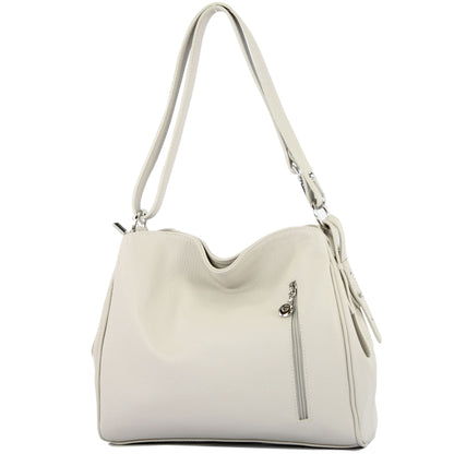 modamoda de T119 / T220 Damen Leder Schultertasche Umhängetasche 2 Größen handmade in Italy