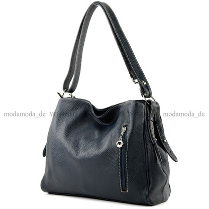 modamoda de T119 / T220 Damen Leder Schultertasche Umhängetasche 2 Größen handmade in Italy
