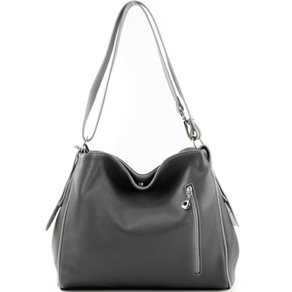 modamoda de T119 / T220 Damen Leder Schultertasche Umhängetasche 2 Größen handmade in Italy