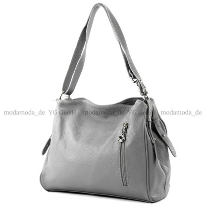 modamoda de T119 / T220 Damen Leder Schultertasche Umhängetasche 2 Größen handmade in Italy