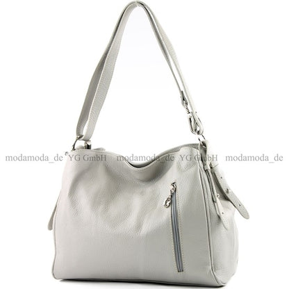 modamoda de T119 / T220 Damen Leder Schultertasche Umhängetasche 2 Größen handmade in Italy