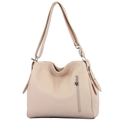modamoda de T119 / T220 Damen Leder Schultertasche Umhängetasche 2 Größen handmade in Italy