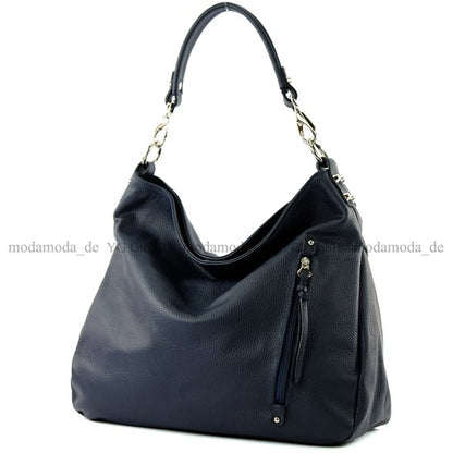 modamoda de - T121 - ital Shopper aus Leder/Nappaleder Groß
