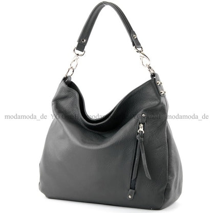modamoda de - T121 - ital Shopper aus Leder/Nappaleder Groß