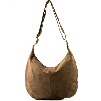 modamoda de - T123 - ital Umhängetasche Schultertasche Wildleder
