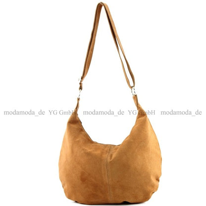 modamoda de - T123 - ital Umhängetasche Schultertasche Wildleder