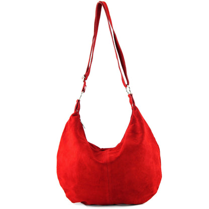 modamoda de - T123 - ital Umhängetasche Schultertasche Wildleder