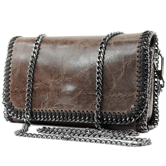 modamoda de - T124 - ital. Clutch Pochette Unterarmtasche Abendtasche Leder