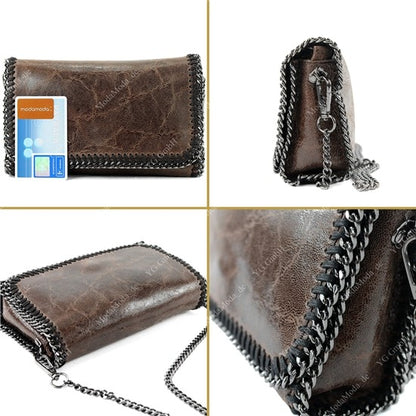 modamoda de - T124 - ital. Clutch Pochette Unterarmtasche Abendtasche Leder