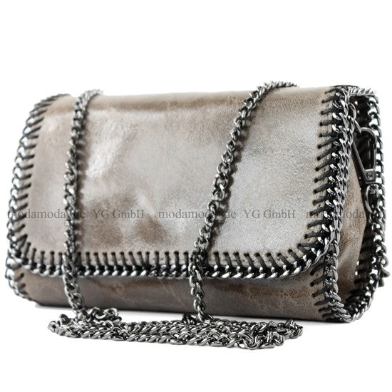 modamoda de - T124 - ital. Clutch Pochette Unterarmtasche Abendtasche Leder