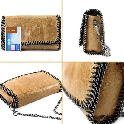 modamoda de - T124 - ital. Clutch Pochette Unterarmtasche Abendtasche Leder