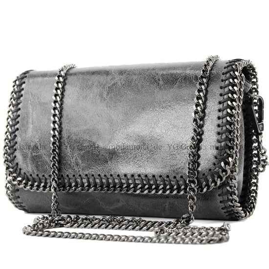 modamoda de - T124 - ital. Clutch Pochette Unterarmtasche Abendtasche Leder
