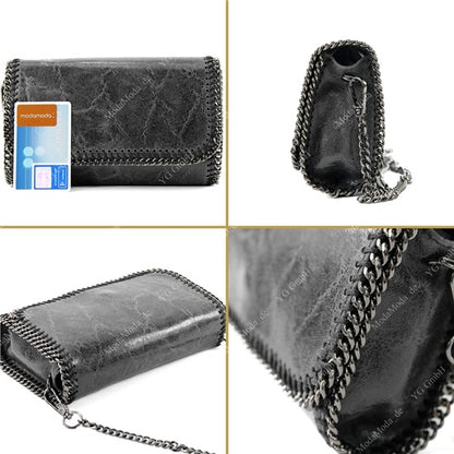 modamoda de - T124 - ital. Clutch Pochette Unterarmtasche Abendtasche Leder