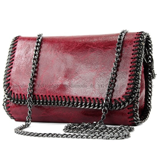 modamoda de - T124 - ital. Clutch Pochette Unterarmtasche Abendtasche Leder