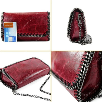 modamoda de - T124 - ital. Clutch Pochette Unterarmtasche Abendtasche Leder
