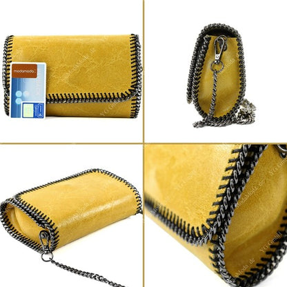modamoda de - T124 - ital. Clutch Pochette Unterarmtasche Abendtasche Leder