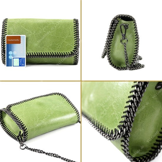 modamoda de - T124 - ital. Clutch Pochette Unterarmtasche Abendtasche Leder