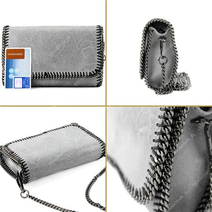 modamoda de - T124 - ital. Clutch Pochette Unterarmtasche Abendtasche Leder