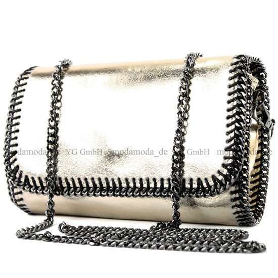 modamoda de - T124 - ital. Clutch Pochette Unterarmtasche Abendtasche Leder