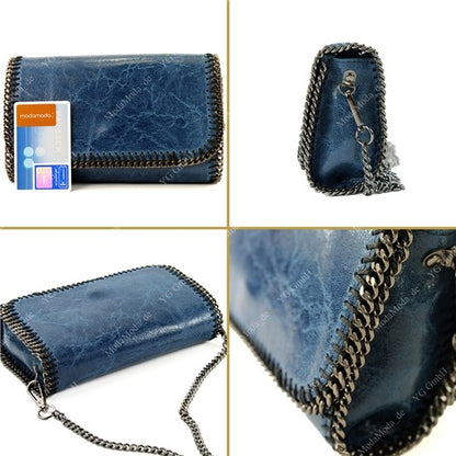 modamoda de - T124 - ital. Clutch Pochette Unterarmtasche Abendtasche Leder