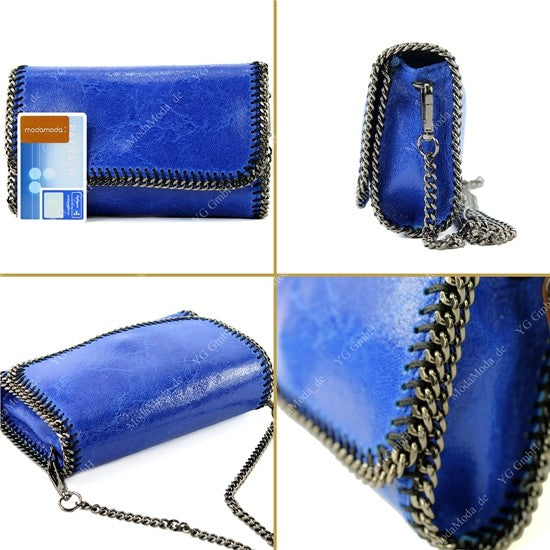 modamoda de - T124 - ital. Clutch Pochette Unterarmtasche Abendtasche Leder