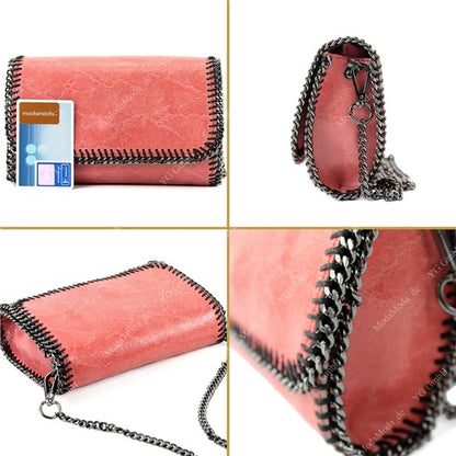 modamoda de - T124 - ital. Clutch Pochette Unterarmtasche Abendtasche Leder