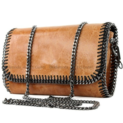 modamoda de - T124 - ital. Clutch Pochette Unterarmtasche Abendtasche Leder