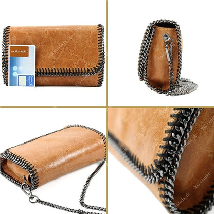 modamoda de - T124 - ital. Clutch Pochette Unterarmtasche Abendtasche Leder