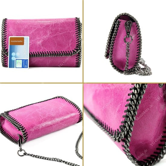 modamoda de - T124 - ital. Clutch Pochette Unterarmtasche Abendtasche Leder