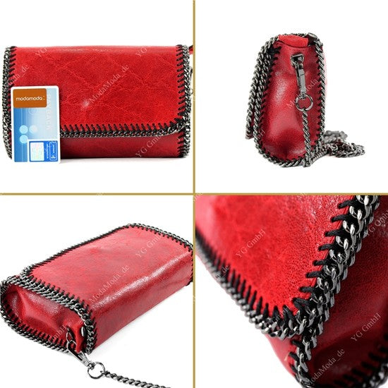 modamoda de - T124 - ital. Clutch Pochette Unterarmtasche Abendtasche Leder