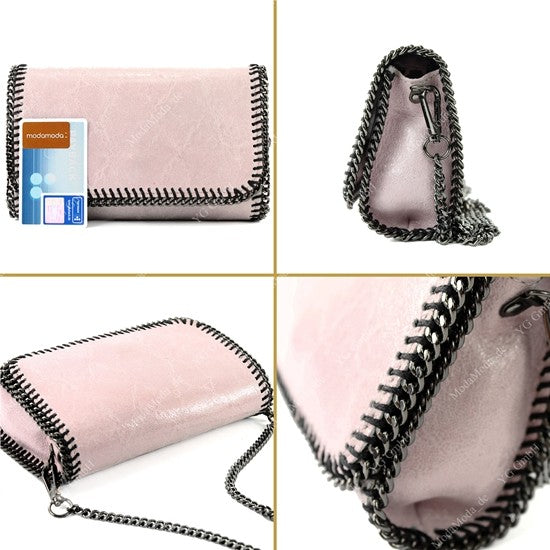 modamoda de - T124 - ital. Clutch Pochette Unterarmtasche Abendtasche Leder