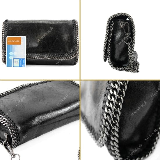 modamoda de - T124 - ital. Clutch Pochette Unterarmtasche Abendtasche Leder