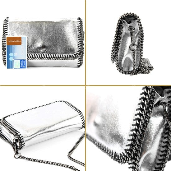 modamoda de - T124 - ital. Clutch Pochette Unterarmtasche Abendtasche Leder