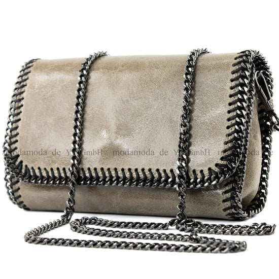 modamoda de - T124 - ital. Clutch Pochette Unterarmtasche Abendtasche Leder