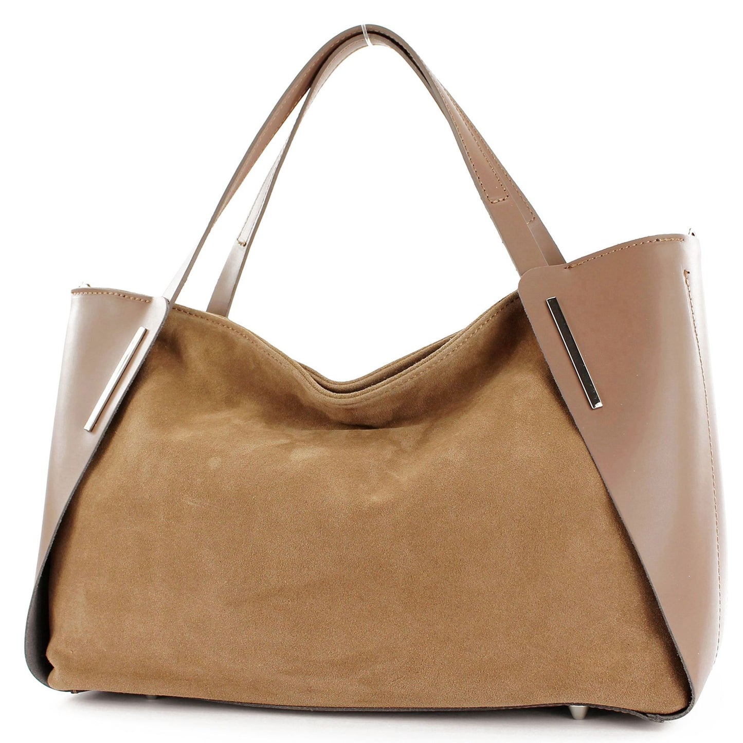 modamoda de - T126 -  ital. Shopper Tragetasche Leder/Wildleder