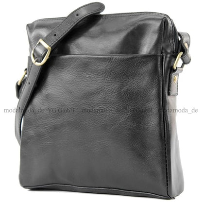 modamoda de - T127 -  ital Messengertasche Unisex aus Leder